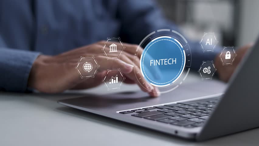 Fintech and digital money concept. Financial technology, AI, digital banking, internet payment and online shopping. - Powered by Shutterstock - Get 15% off with code: PIKWIZARD15