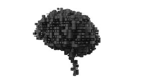 Voxel brain 3D animation loop. Can be used in artificial intelligence, neuroscience and big data visualization. Ideal for projects related to medical research, deep learning or brain interfaces - Powered by Shutterstock - Get 15% off with code: PIKWIZARD15