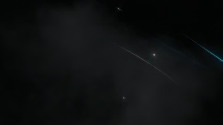 shooting star in the night sky