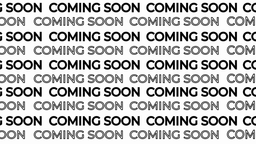 Animated “Coming Soon” Text with Bold Typography Design, Sales Shopping Theme, 