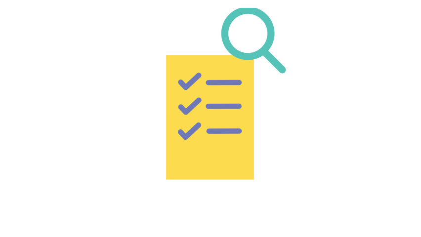 Illustration of a Checklist with a Magnifying Glass Highlighting Items