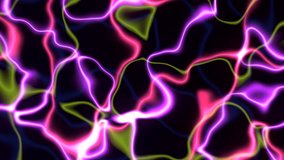 Mesmerizing abstract motion of vibrant neon energy waves in purple pink and green flowing across a dark background. This seamless loop features luminous light trails creating a futuristic digital art - Powered by Shutterstock - Get 15% off with code: PIKWIZARD15
