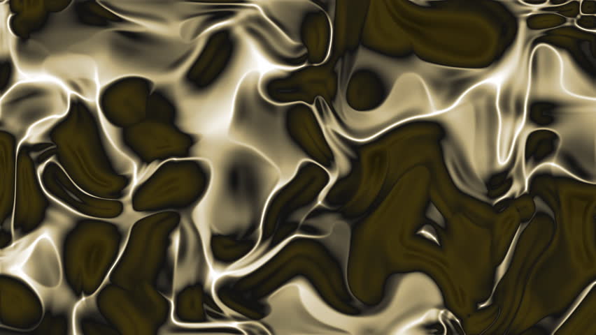 This video displays a captivating sequence of abstract golden liquid patterns flowing seamlessly with dynamic fluid movements creating mesmerizing organic surfaces and vibrant reflective textures.