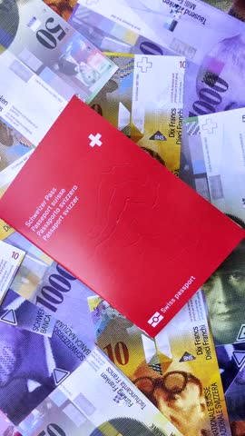 Swiss passport for travelling, flying and doing business. Switzerland document, id for crossing the border