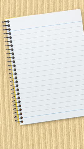 Spiral notebook animation (Vertical 9:16)