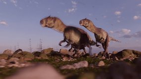 digital animation of Running Allosaurus in the Jurassic forest - Powered by Shutterstock - Get 15% off with code: PIKWIZARD15