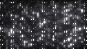 Abstract glowing disco background of white neon flashing lights seamless motion. Silver LED lights wall for disco party, night club, music video, and fashion event. Vibrant disco lights VJ loop. 4k. - Powered by Shutterstock - Get 15% off with code: PIKWIZARD15