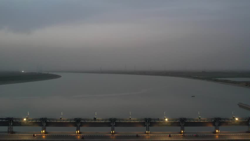 The Sindh River Bridge in Jamshoro is a vital infrastructure landmark in the Sindh province of Pakistan. Spanning the mighty Indus River (locally referred to as the Sindh River)