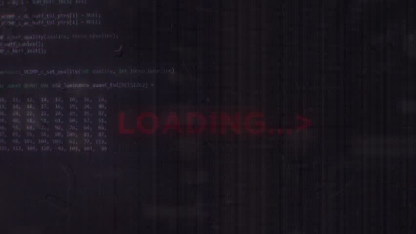 Terminal Hijack on Hack Screen and data matrix simulation with futuristic HUD screen