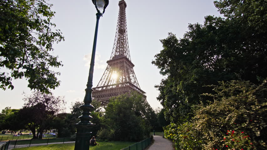 Cityscape of Paris Eiffel Tower in France. Beautiful architecture tourist points in Europe.