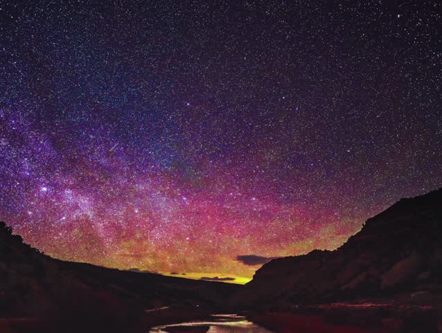 Celestial Symphony Time-Lapse Journeys Beneath the Stars