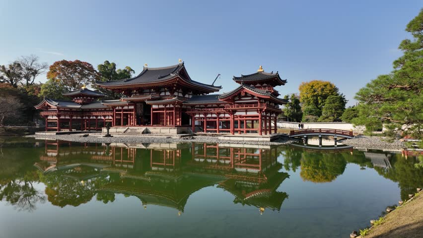 Scenic sight in the famous Byodo-in Temple in Uji, Kyoto, Japan.