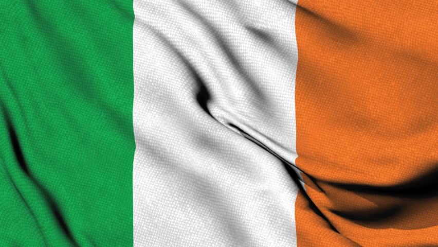 Flag of Ireland showing three vertical bands of green, white, and orange, representing peace and unity between traditions.
