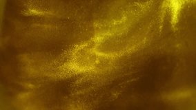 Gold particles floating background, Liquid gold, golden abstract backdrop. Beautiful metallic yellow texture, swirls moving. Metallic paint close-up. Art Wallpaper waves surface.   - Powered by Shutterstock - Get 15% off with code: PIKWIZARD15