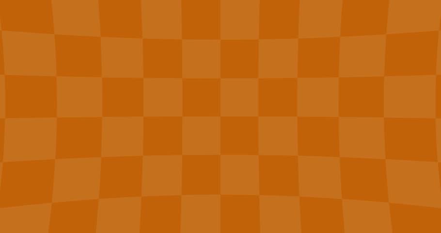 Minimalist grid horizontal scrolling animation with slight distortion on the edges in orange