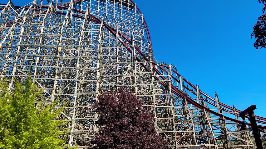 Zero gravity roll on a thrilling hybrid coaster