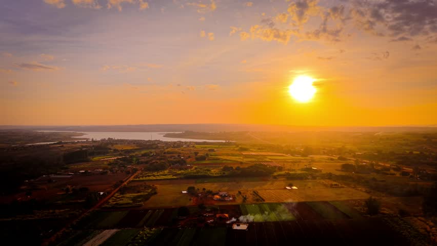 Aerial shots of the countryside of Brasilia, Federal District, Brazil
