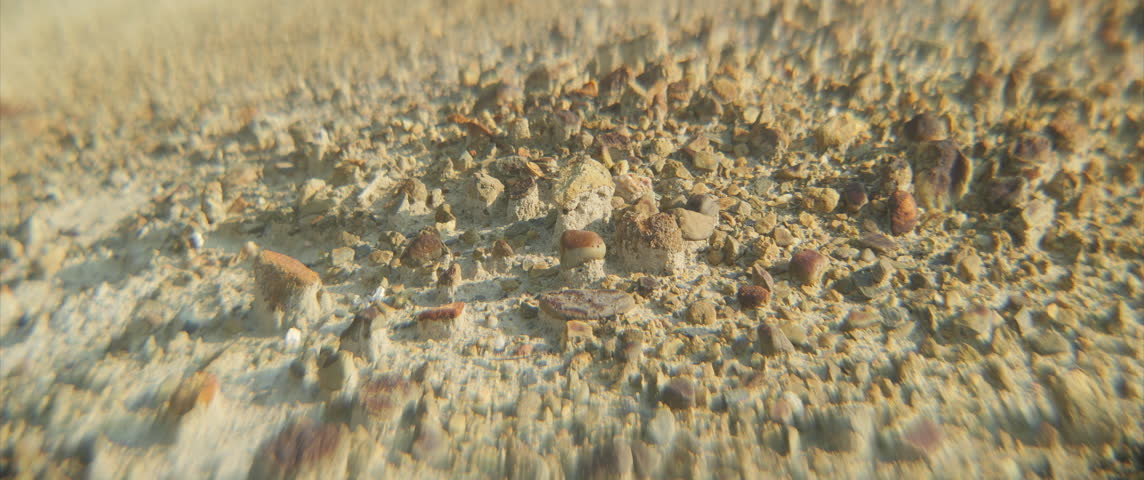 Pyrite and copper traces from mining operations 4K scope footage