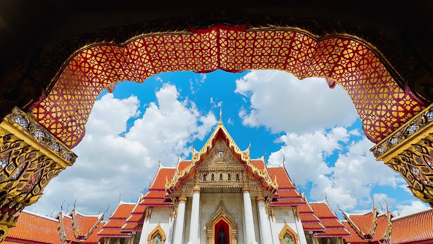 Wat Benchamabophit, a magnificent temple with its traditional architecture, is a key check-in point for tourists in Bangkok.