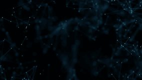 Plexus abstract background with moving dots and lines. Network connection structure. Futuristic digital technology design. on a black background. - Powered by Shutterstock - Get 15% off with code: PIKWIZARD15