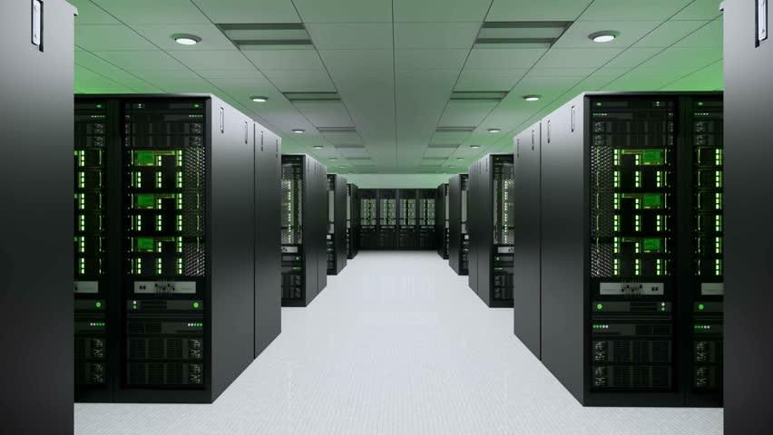 Server room Modern interior server data center. Deep corridor with Storage and mega computers for Hosting - Powered by Shutterstock - Get 15% off with code: PIKWIZARD15