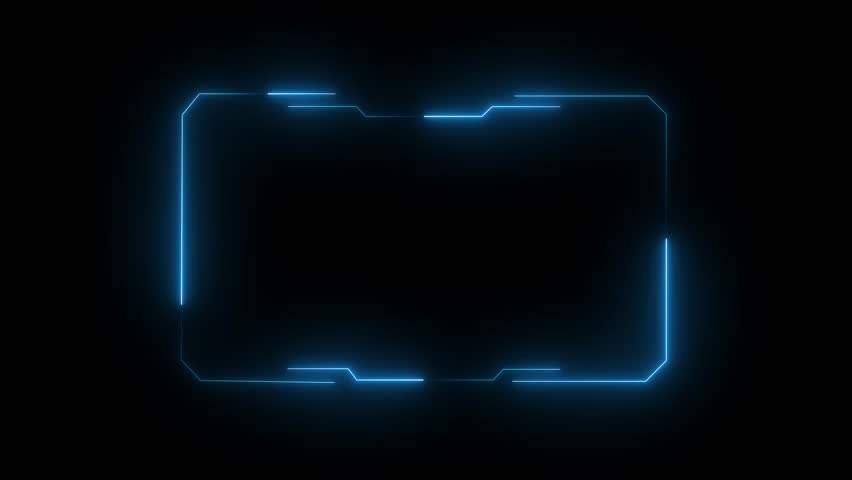 Hud frames blue user interface elements design modern technology futuristic control panel screen digital hologram. abstract tech sci fi hologram frame template design background