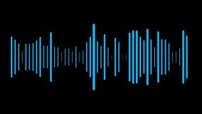 Audio waveform spectrum animation. Abstract sound with white waves on black background. Black sound waves background, audio amplitude, black soundwaves, music wave form, - Powered by Shutterstock - Get 15% off with code: PIKWIZARD15