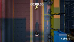 Feel the rush of urban parkour! A daring character sprints through a vibrant, challenging cityscape, collecting coins and defying gravity in this dynamic video game adventure. - Powered by Shutterstock - Get 15% off with code: PIKWIZARD15