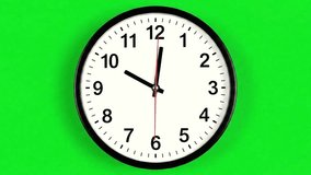 Analog clock spinning in a green screen background - Powered by Shutterstock - Get 15% off with code: PIKWIZARD15