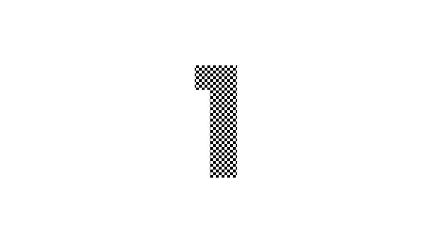 5 second countdown. Countdown timer animation from 5 to 1 second. 5 to 1 animation with white background. 4K background.