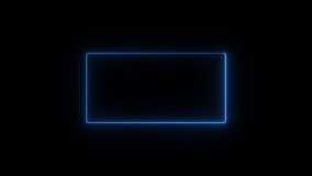 Square Purple and red neon light on a transparent background. Neon frame for your design. Abstract blue neon glowing line frame, animated moving led light screen box projection 3d rendering,  - Powered by Shutterstock - Get 15% off with code: PIKWIZARD15