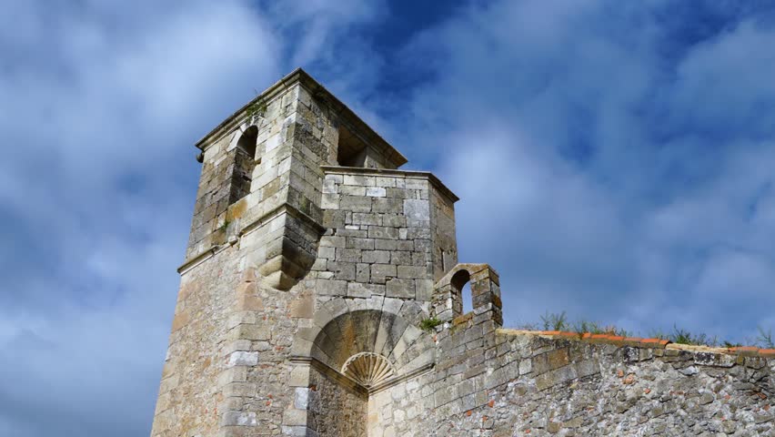 Romanesque church and medieval necropolis of Our Lady of the Assumption in the village of Duraton. Province of Segovia. Autonomous Community of Castile and León. Spain. Europe