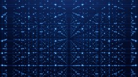Big data grid table dot number random center cyberspace networking innovation coding program illustration animation movement overlay. - Powered by Shutterstock - Get 15% off with code: PIKWIZARD15