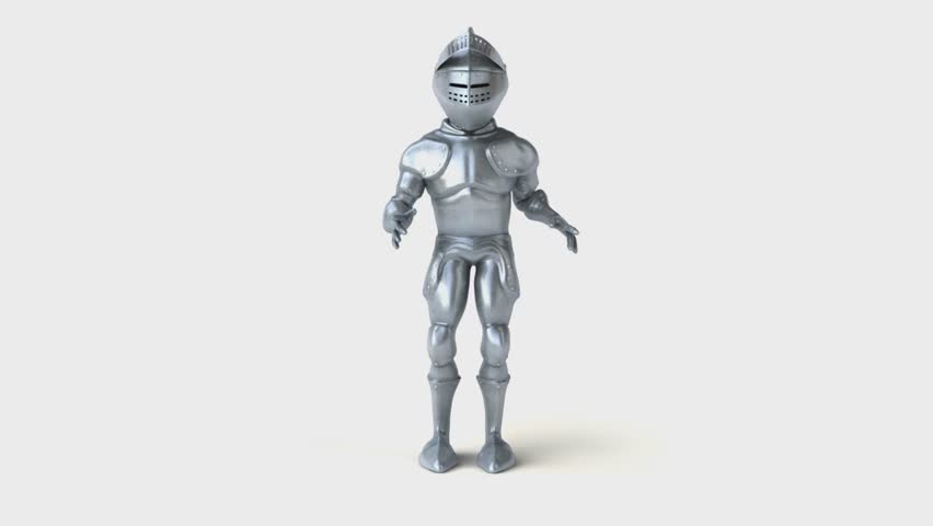 Fun 3D Walking Knight in Armor Animation