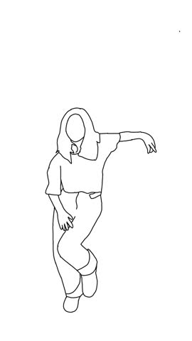 Minimalist Line Art Dance Animation