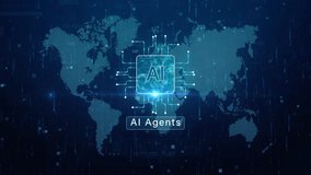 AI agents technology concept with digital world map, network connections, and artificial intelligence data visualization. Technology AI concept - Powered by Shutterstock - Get 15% off with code: PIKWIZARD15
