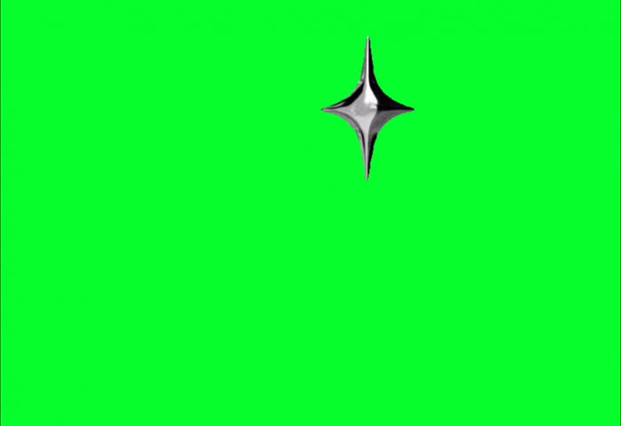 Animation Various Shape in Silver 4K, Green Screen Background