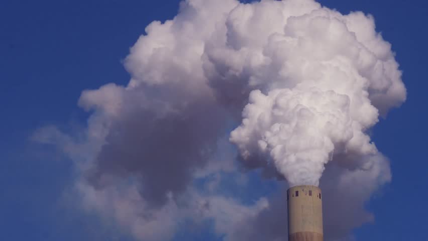 air pollution smoke in chimney factory industrial waste