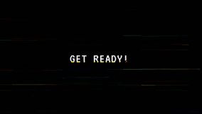 Retro gaming vibes get ready text on old tv glitch with black background. 4K video
 - Powered by Shutterstock - Get 15% off with code: PIKWIZARD15