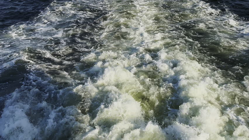 Sea View from the Deck of a Ferry While Cruising  in Daylight