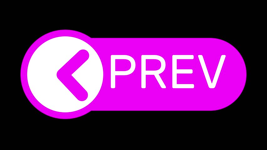 Animation prev navigation button. 4K