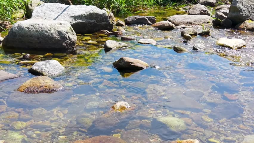 Scenic Mountain Stream Landscape of Sillim Valley in Gangwon Province, South Korea