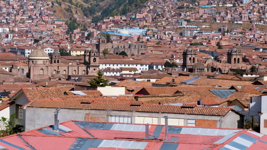 Experience the breathtaking tilt shot of Cusco