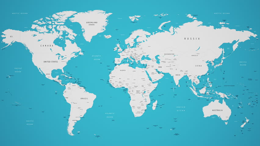 Sri Lanka on the World Map with Animated National Flag