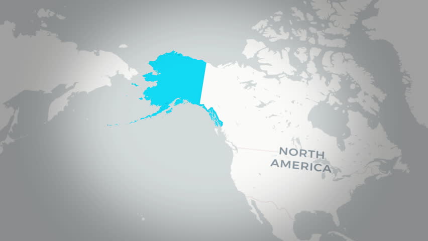 Alaska State Geographic Map – Border Visualization.