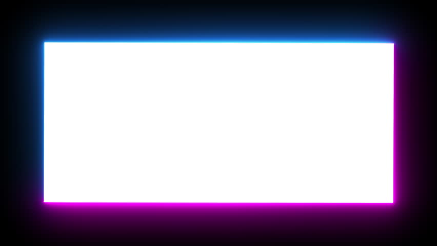 neon frame animation with white square inside on dark background, fast moving blue and pink rays to both sides. glowing lines, 4K animated seamless loop template - Powered by Shutterstock - Get 15% off with code: PIKWIZARD15