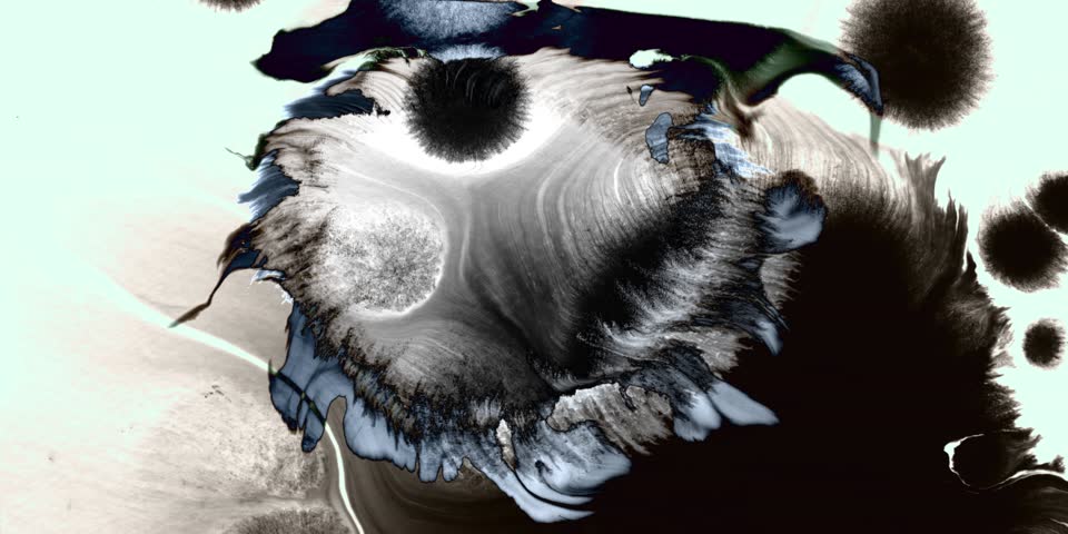 Abstract Colorful Ink Paint Diffusion Surreal Moving Spread Shapes