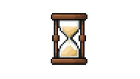 Pixel art of a sand timer rotating or flipping, animated loop - Powered by Shutterstock - Get 15% off with code: PIKWIZARD15