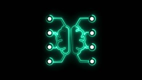 AI Cyber Defense Animation: Digital Brain and Shield with AI-Powered Cybersecurity on Black Background.  - Powered by Shutterstock - Get 15% off with code: PIKWIZARD15