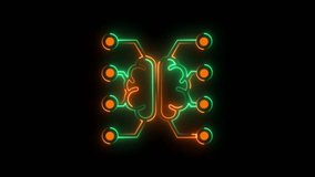 AI Cyber Defense Animation: Digital Brain with Shield Symbolizing AI Powered Cybersecurity on Black Background.  - Powered by Shutterstock - Get 15% off with code: PIKWIZARD15